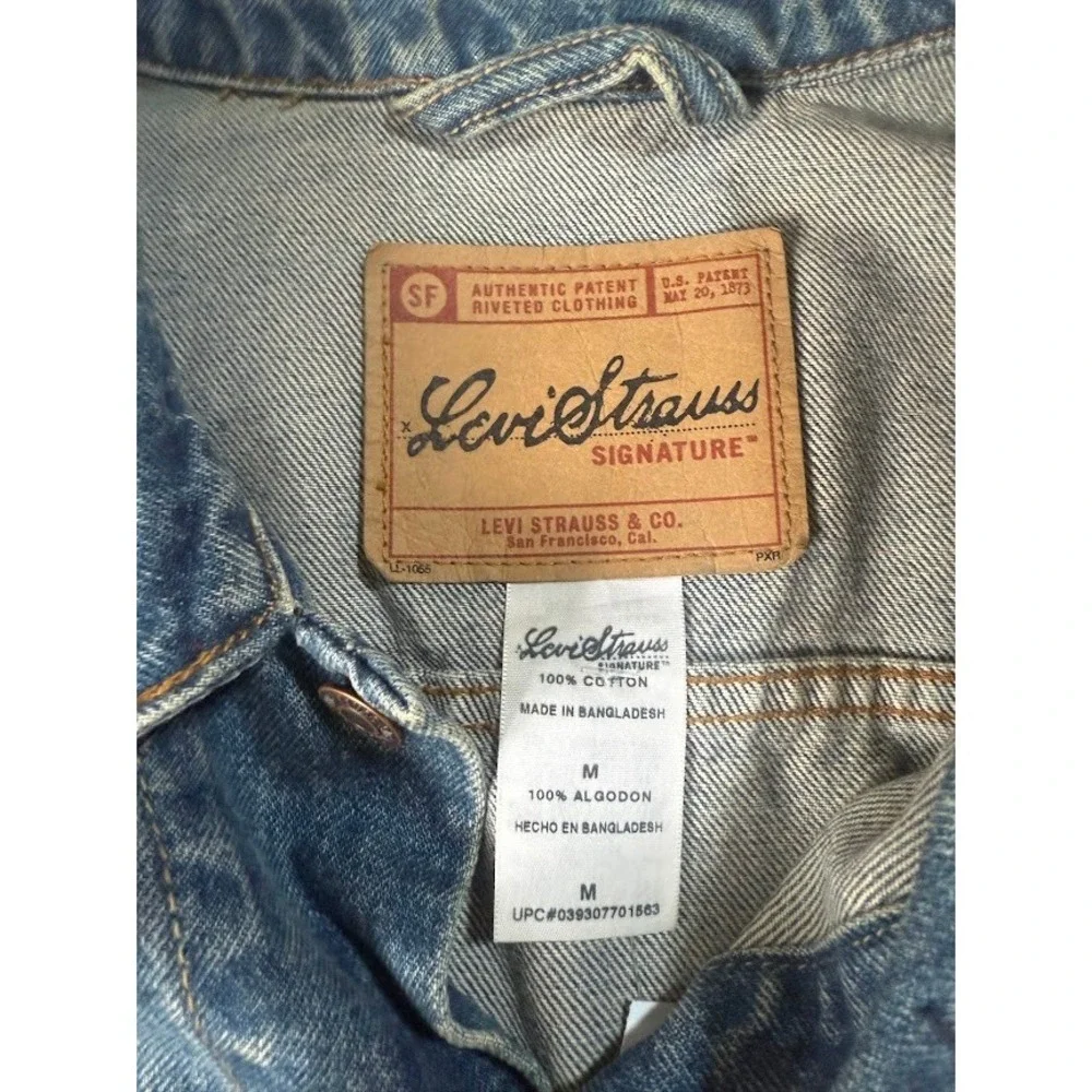 Levi Strauss Signature Denim Jacket M Blue Springfield Armory‎ Combat Engineer.